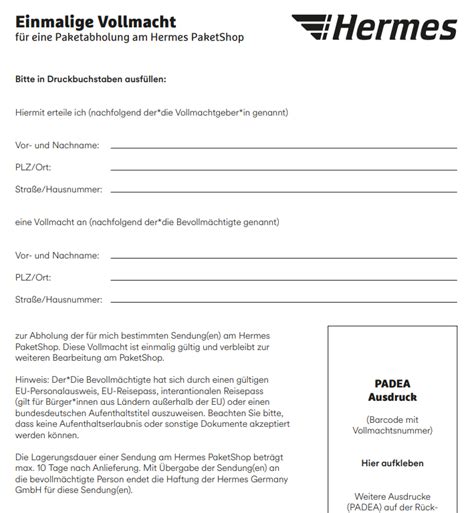 vollmacht hermes paketshop kopie|vollmacht hermes vorlage.